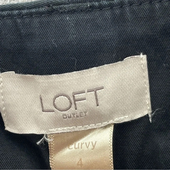 Loft Black Curvy Crop Pants Women's 4. 1512 - Picture 5 of 10